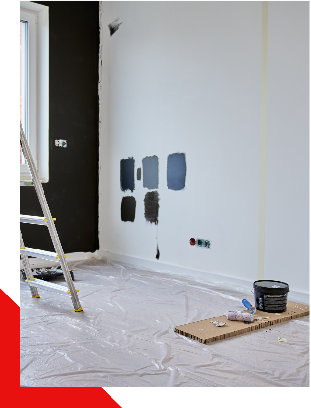 Painter testing colors, leading painter contractors in sonoma County